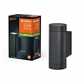 LEDVANCE ENDURA CLASSIC ITYS W Außenleuchte, Wandleuchte, GU10, dunkelgrau, Aluminium, einfache Installation, Diffusor aus Glas oder PMMA, IP65 Schutzklasse,indirekte Beleuchtung