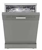 Respekta Bena Unterbau-Geschirrspüler, 60 cm/Freistehend / 5 Programme/Startzeitvorwahl/Automatische Türöffnung / 2 Sprühebenen / 49 dB/Energieeffizienzklasse D/Silver / GSPS60SI-12