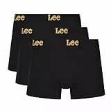 Lee Herren Men's Boxer Shorts in Black | Soft Touch Cotton Trunks Boxershorts,