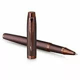 Parker IM Monochrome Rollerball | schwarze Tinte | Oberfläche und Zierteile in Burgunderrot | feine Spitze | Geschenkbox