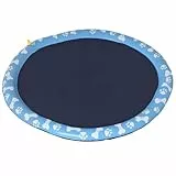 PawHut 150 cm Splash Sprinkler Pad für Hunde Spritz Wasserspiel Matte Wassersprinkler Anti-Rutsch Outdoor Kunststoff Blau