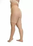 Disée Damen Shorts Feinstrumpfhöschen flexibel matt transparent 40 DEN mit Komfortbund, Farben:Puder, SockSizes:52-54