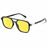 nachtsichtbrille,nachtfahrbrille damen ,nachtbrille zum autofahren,nachtsichtbrille für autofahrer,Polarisiert Sonnenbrille Damen UV400,nachtfahrbrille für brillenträger ,nacht brille auto-Schwarz