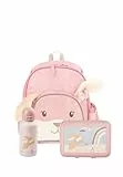 Sterntaler Kindergarten Set Hase Hanni – Mädchen Multipack mit Hasen-Motiv – Enthält Kinderrucksack mit Kühlfunktion, Brotdose und Trinkflasche – Farbe Mattrosa