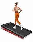 Superun Walking Pad mit Steigung 6% – Laufband für Zuhause max 6km/h & 12km/h mit App und Fernbedienung – Laufband Schreibtisch max 136 kg mit Multi-Runner-Rennen und Training Courses