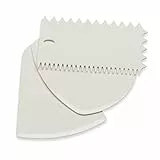 Original Kaiser Inspiration Teigschaber Set 3-teilig, Teigkarte, Kuchengarnierer, Teigspachtel rund, eckig, 5 attraktive Strukturformen, ergonomisches Design, Weiß