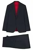 HUGO Herrenanzug Extra Slim Fit aus reiner Wolle 50540141 4063546704296-48, dunkelblau, 52