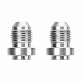 Cocoarm 6AN-Schweißstopfen, Metall-Anschweißstopfen, AN6-Schlauchadapter, 2 Stück, Leckwinkel-Design, Tiefer Konus, Direkter Ersatz für B16 Öltank, Brennstoffzellen-Ölkühler