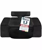 LIONSTRONG® Kindersitzunterlage Autositzschoner [ISOFIX GEEIGNET] - wasserabweisender Polyester Stoff schwarz - Sitzschutz Sitzschoner Auto Kindersitz - universell kompatibel - Schwarz klein