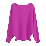 Boot-Ausschnitt Batwing Ärmel Dolman Lose gestrickte Pullover und Pullis Pullover Tops für Frauen