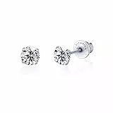 Limerencia Titan Ohrringe für Damen Herren, G23 Medizinische Ohrstecker Hypoallergen Gesundheitsstecker Ohrringe für empfindliche Ohren Mode Damenschmuck (5mm, Weiß)