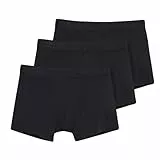 Dagi Boxershorts Herren 3er Pack, Unterhosen Männer Bequeme Baumwolle Modal Elasthan, Atmungsaktive Unterwäsche Herren Multipack, Weiche Gummiband Retroshorts, Weiß & Schwarz Option, S-3 | S - Schwarz