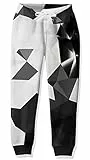 Goodstoworld 3D Jogginghose Unisex Kinder Trainingshose Jungen Geometrie Atmungsaktiv Freizeithose für Schule Laufen Lässige Knöchel Gebundene Hose 8-9 Jahre 120