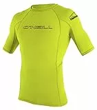 ONEILL WETSUITS Herren Uv Schutz Basic Skins S/S Crew Rash Vest, Lime, L
