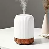Carastek Aroma Diffuser, 250ml Ultraschall Luftbefeuchter Duftöl Duftlampen Aromatherapie Diffusor mit 7 Farbigem LED Licht BPA-Free Aromatherapie Düfte Humidifier für Raum Büro Yoga Spa usw (A)
