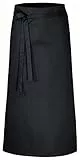 DESERMO Premium Vorbinder 100cm x 100cm (L X B) - Hochwertige Profi-Schürze für Frau und Mann - Innovative Mischung aus Baumwolle und Polyester - 220g/m² (Schwarz)