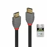 LINDY 36953 - HDMI-Kabel 2.1 Anthra Line High Speed 2 Meter mit Ethernet, 10k@120Hz HDMI 2.1 3D 1080p HDCP 2.3 120Hz 144Hz HDR ARC CEC ATC, ATC-getestet, TV OLED, Monitor, Xbox, Blu-Ray, Soundbar