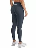 YEOREO Damen Sport Leggings Invisible Scrunch Butt Gym Leggings Hoch Taille Yoga Legging Booty Workout Leggings Booty Lifting Po Push Up Gym Sporthose Tief Marineblau M