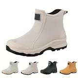 Herren Regenstiefel Gummistiefel Halbhoch wasserdichte Stiefel Herren Regenschuhe Weich rutschfest Gartenschuhe Abriebfest Arbeitsschuhe Bequem Gummischuhe Verschleißfest (b-Grey, 42)