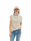 TOM TAILOR Denim Damen Troyer Weste 1034309, 30224 - Cloud Grey Melange, XS
