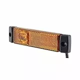HELLA 2PS 008 645-001 Seitenmarkierungsleuchte - Begrenzungsleuchte - Anhänger - Wohnwagen - LED - 24V - Schraubanschluss/Anbau - CCC/ADR/GGVS - Kabel: 1500mm - Stecker: offene Kabelenden