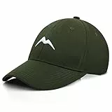 Momoshe Cap Herren Basecap Damen Sommer Armeegrün Kappe Männer Baumwoll Baseball Cappy Adjustable Outdoor Polo Bergspitzen Stickerei Atmungsaktiv Golf Olivgrün