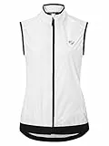Ziener Damen Norwiga Windweste - Fahrrad,Mountainbike,Outdoor Winddicht|atmungsaktiv|wasserabweisend, Weiß, 46 EU