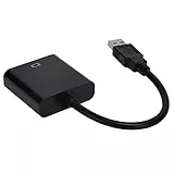CFTGIW USB-zu-VGA-Adapter, USB 3.0-Stecker auf VGA-Buchse, 15-polig, kein Bedarf an Externer Stromversorgung, Sofortige Stromversorgung über die USB-Schnittstelle und der Konverter, der