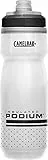 CAMELBAK PODIUM CHILL 21oz Fahrrad Trinkflasche – selbstschließender Verschluss – auslaufsicher – einfache Reinigung – passt in viele Flaschenhalter – White/Black, Größe: OS