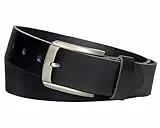 V Vascavi Vascavi er Ledergürtel aus Rindleder, 4 cm breit und ca. 3-4mm stark, kürzbar, echt Leder, Made in Germany, 85 cm Gesamtlänge 100 cm, Schwarz