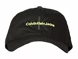 Calvin Klein CK Jeans Baseballkappe mit Schirm Verstellbarer Rücken Artikel K60K606624 Monogram Cap, 0GN Fashion Black, UNICA - ONE Size