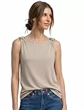 Street One Damen Top mit Rundhals und Schulterdetail