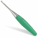 Coopay Häkelnadel 4,0mm, Ergonomische Häkelnadeln mit Buchenholzgriff und Glatte Metall Hakenkopf für Anfänger, Farbige und Stilvolle Häkelnadel zum Häkeln von Mützen, Schal, Decke, Häkelnadeln 4,0mm