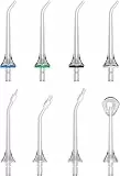 Vimmk Y208 Wasser Flosser Ersatz Düse, tragbare orale Bewässerungsdüse, Wasser Flossers Düse Zubehör (8 Stück)