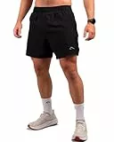 ATHLETIC AESTHETICS Active Shorts (Black) M Herren Sport Shorts Trainingsshorts Laufshorts Sporthose Laufhose Jogginghose Kurze Schnell Trocknend mit Reißverschlusstaschen