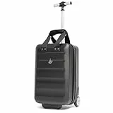 Aerolite 40x20x25cm Ryanair Untersitz Leichtes Hartschalen Handgepäckkoffer Reisekoffer Koffer Handgepäck 40x20x25 mit 2 Rädern und TSA-Zugelassenem Schloss, Schwarz