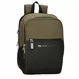 Pepe Jeans Jarvis Kulturbeutel Zwei Fächer Anpassbar Grün 26x16x12 cm Polyester mit Details aus Kunstleder