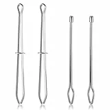 Lusofie 4 Stück Einfädelhilfe Einfädler für Kordelzüge Durchziehnadel Kordelzug DIY Kordel Einfädler Clip Haushalt Metallische Werkstoffe Nähwerkzeug