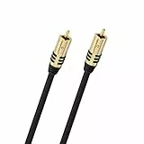 Oehlbach NF Sub, Cinch Subwoofer-Kabel Audiokabel, rund, OFC - 1 Meter - Schwarz