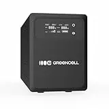 Green Cell USV 1200W 2000VA PowerCore, Notstromversorgung mit LCD Display, AVR UPS mit Reiner Sinuswelle, Externer Akku-Anschluss, Schutz vor Überspannung, Überhitzung, Stromausfall