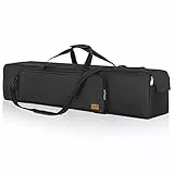 OUUTMEE Schwarze Stativtasche Stativtragetasche, 102x21x21cm strapazierfähige Nylontasche mit Schultergurten und Griffen, gepolsterte Tragetasche für Licht