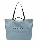 Liebeskind Berlin Shopper „Aurora“ – Große Canvas-Tasche mit Reißverschlussfach und Leder-Schulterriemen – Canvas Shopper Bag Women – Passend für Laptops bis 16 Zoll – Light Canvas Bag