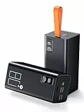 Power Bank, große powerbank, Externer Handyakku PD 30W& QC 4.0 Schnell Aufladende Powerbank, USB C 5 Ausgängen & 2 Eingängen mit LED Display Tragbares Ladegerät für iPhone,Camping, Outdoor