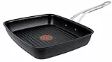 Tefal Tefal E21141 Jamie Oliver Premium Series Aluguss Induction Grillpfanne, Schwarz, 23 x 27 cm
