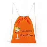 YYSWSAKY Hallöchen Aperölchen Sportbeutel, Holy Aperol Turnbeutel mit Kordelzug, Personalisiert Gymsack Rucksack, Beutel Turnbeutel（37x 46cm）