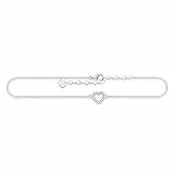 Thomas Sabo Damen Fußkettchen Herz 925 Sterling Silber AK0007-051-14-L27v