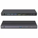 Wavlink USB C Docking Station Triple Display mit 100W Netzteil, USB C Dock Hub,13-IN-1 Triple Display Laptop Dock,100W Power Delivery, 2DP+HDMI, 4USB 3.0, Gigabit Ethernet, TF/SD Card Reader