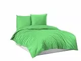 Mixibaby Bettwäsche Bettgarnitur Bettbezug 100% Baumwolle 135x200 155x220 200x220 200x200, Farbe:Türkis, Größe:135 x 200 cm