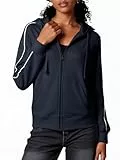 Fisoew Sweatjacke Damen mit Kapuze Zipper Hoodie Sportjacke Kapuzenpullover Sweatshirt.Marineblau L