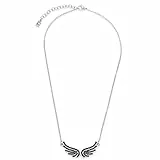 Leonardo Damen-Kette mit Anhänger P1 Santo Edelstahl Glas schwarz 40.0 cm - 015692
